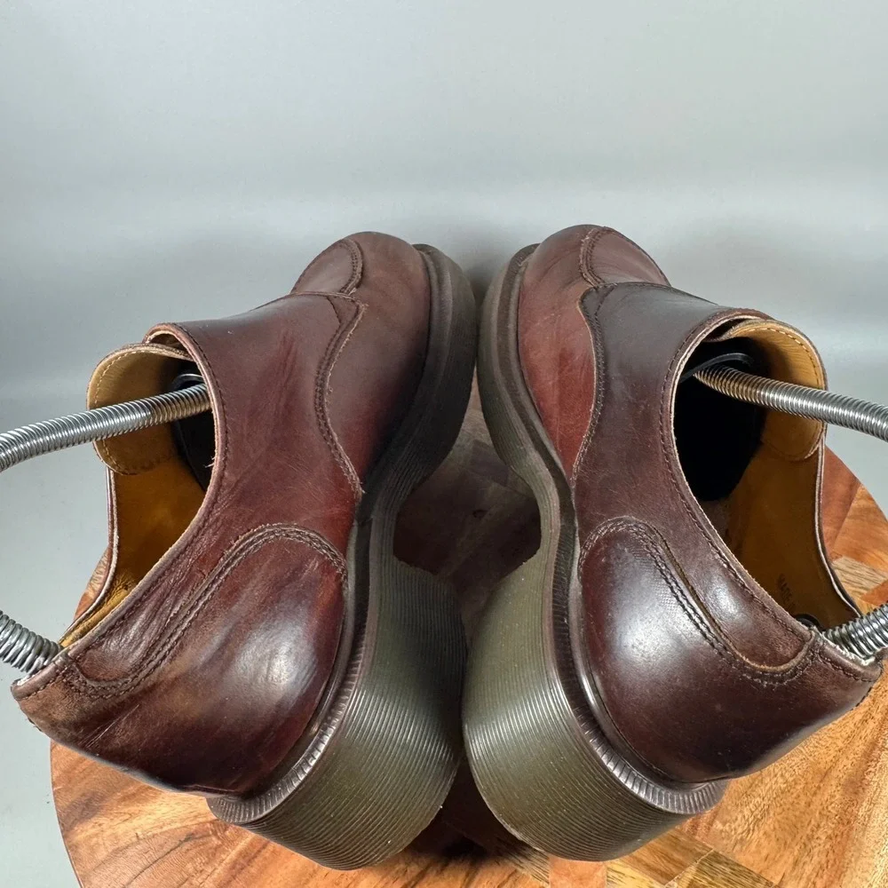 Dr. Martens 8496 Brown Leather Monk Strap Platform Shoes England UK 6 US 8